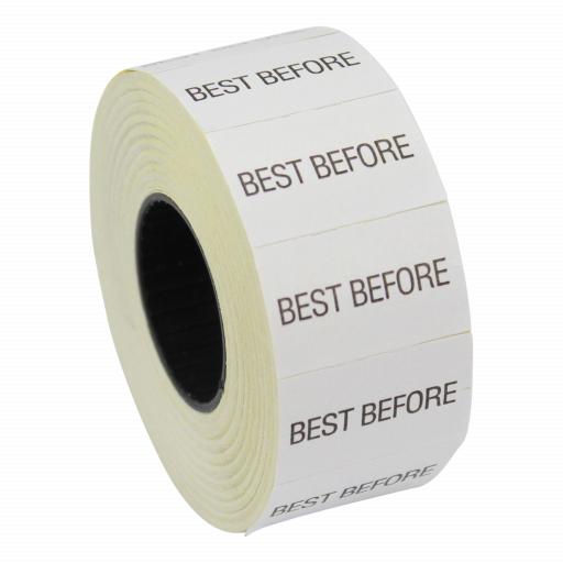 CT7 Best Before 26mm x 16mm Price Gun Labels