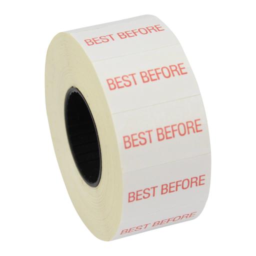 CT7 Best Before 26mm x 16mm Price Gun Labels