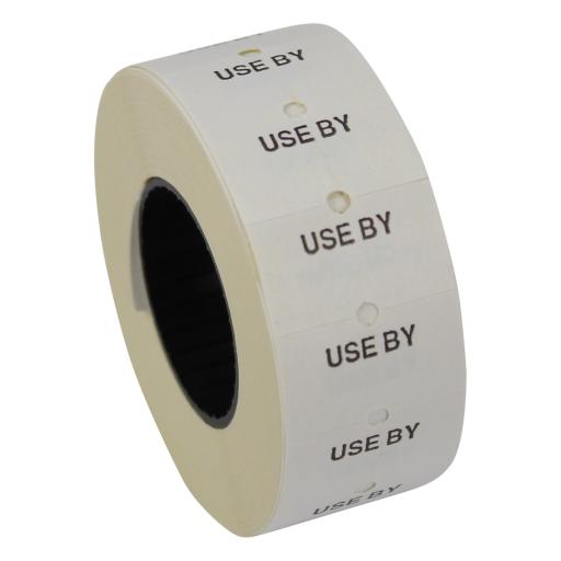 CT1 White Use By 22x12mm Labels