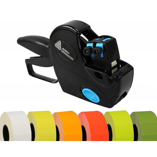 Avery Dennison CAS 2/18 2 Line Pricing Gun Starter Pack Price Guns and Labels