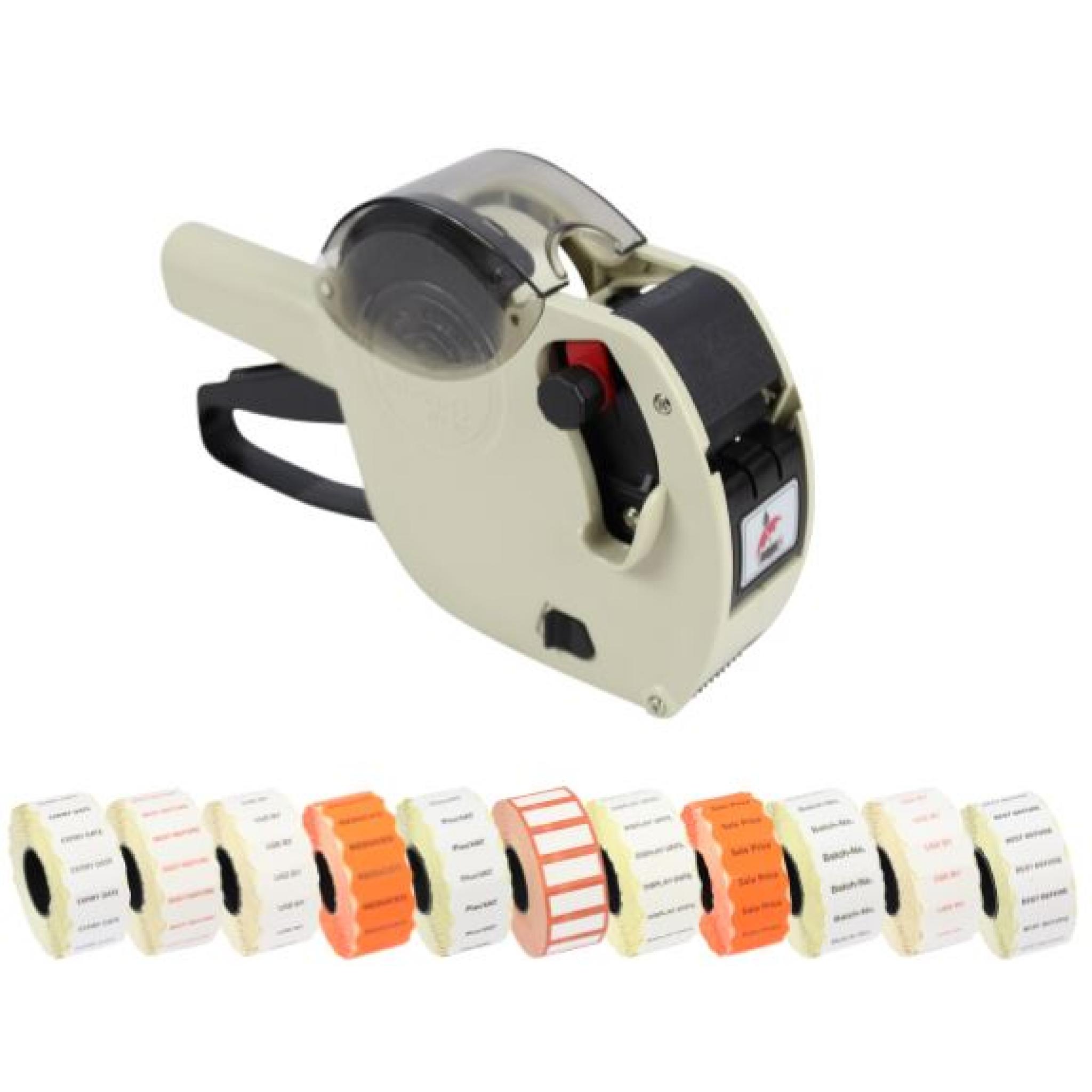 Printed Label Starter Pack with Motex 2612 6 Band Pricing Gun in Ivory