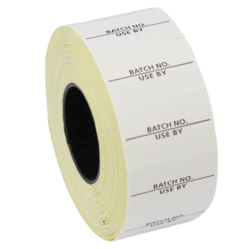 CT7 Batch No / Use By 26x16mm Price Gun Labels